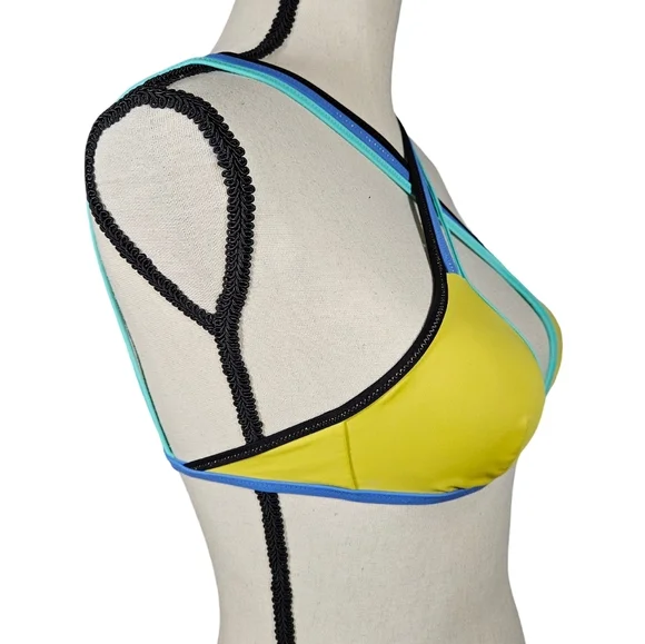 Victoria's Secret Strappy Triangle Bikini Top, Neon Green, XS - Picture 3 of 14